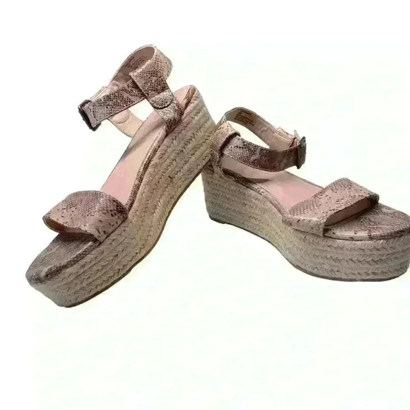 Matisse Women's Coconuts Sunchaser Espadrille Sandal Size 9 Snakeskin Platform - Picture 11 of 13